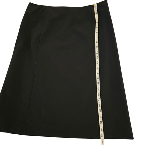 Prada Gabardine Tecno Stretch A-Line Skirt Navy Size 48 Italy Luxury Staple - Picture 14 of 15